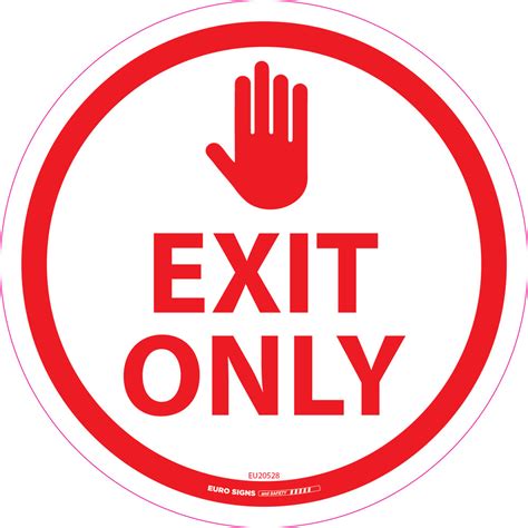Exit Only Sign Printable
